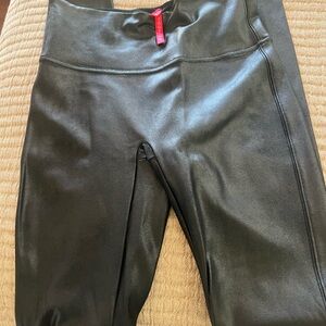 SPANX Black Faux Leather Leggings